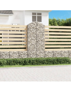 Cesto Gabbione ad Arco 100x30x220/240 cm Ferro Zincato