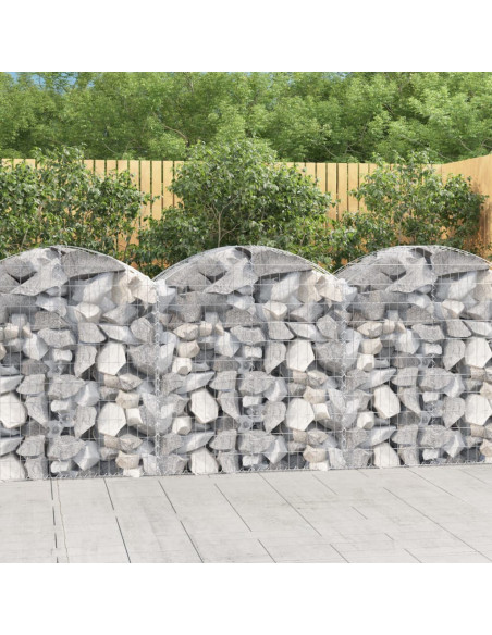 Cesto Gabbione ad Arco 100x50x100/120 cm Ferro Zincato