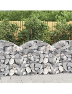 Cesto Gabbione ad Arco 100x50x80/100 cm Ferro Zincato