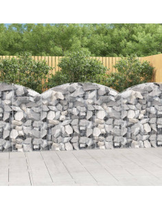 Cesto Gabbione ad Arco 150x30x100/120 cm Ferro Zincato