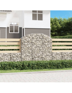 Cesto Gabbione ad Arco 150x30x140/160 cm Ferro Zincato