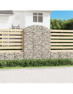 Cesto Gabbione ad Arco 150x30x200/220 cm Ferro Zincato