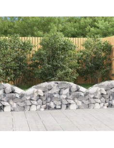 Cesto Gabbione ad Arco 150x30x40/60 cm Ferro Zincato