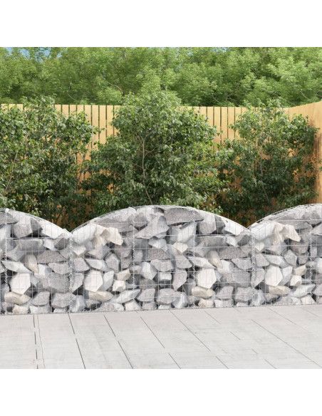 Cesto Gabbione ad Arco 150x30x60/80 cm Ferro Zincato