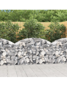 Cesto Gabbione ad Arco 150x30x80/100 cm Ferro Zincato