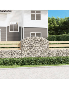 Cesto Gabbione ad Arco 150x50x120/140 cm Ferro Zincato