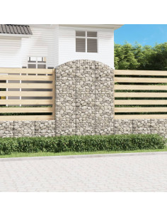 Cesto Gabbione ad Arco 150x50x200/220 cm Ferro Zincato