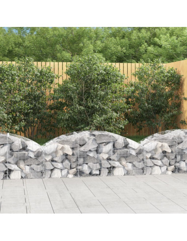 Cesto Gabbione ad Arco 150x50x40/60 cm Ferro Zincato