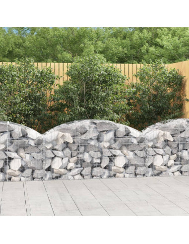Cesto Gabbione ad Arco 150x50x60/80 cm Ferro Zincato