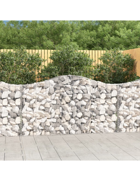 Cesto Gabbione ad Arco 200x30x100/120 cm Ferro Zincato