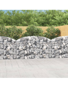 Cesto Gabbione ad Arco 200x30x100/120 cm Ferro Zincato