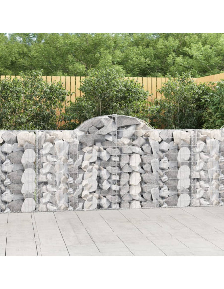 Cesto Gabbione ad Arco 200x30x100/120 cm Ferro Zincato