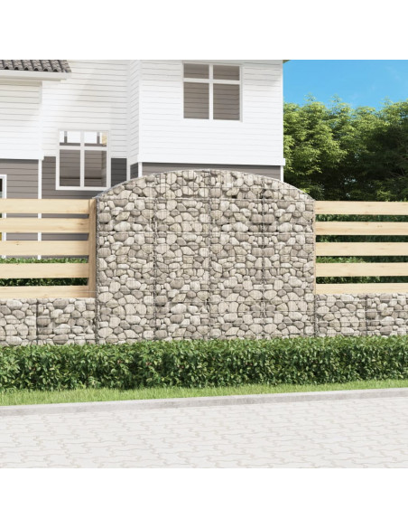 Cesto Gabbione ad Arco 200x30x160/180 cm Ferro Zincato