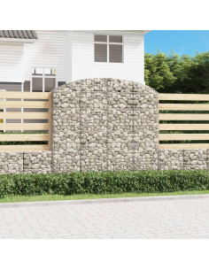 Cesto Gabbione ad Arco 200x30x180/200 cm Ferro Zincato