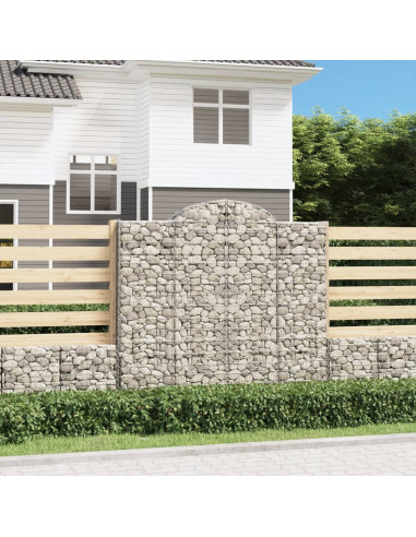 Cesto Gabbione ad Arco 200x30x180/200 cm Ferro Zincato