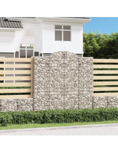 Cesto Gabbione ad Arco 200x30x200/220 cm Ferro Zincato