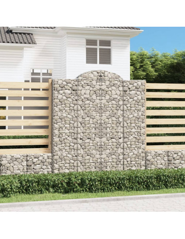 Cesto Gabbione ad Arco 200x30x220/240 cm Ferro Zincato