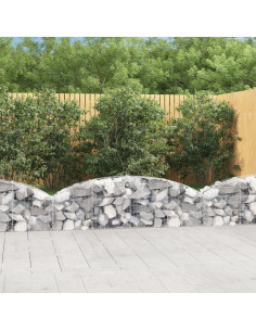 Cesto Gabbione ad Arco 200x30x40/60 cm Ferro Zincato