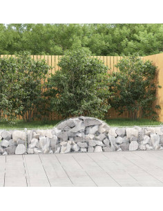 Cesto Gabbione ad Arco 200x30x40/60 cm Ferro Zincato