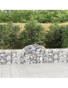 Cesto Gabbione ad Arco 200x30x60/80 cm Ferro Zincato