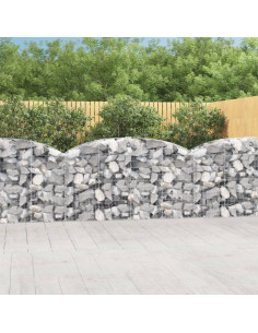 Cesto Gabbione ad Arco 200x50x100/120 cm Ferro Zincato
