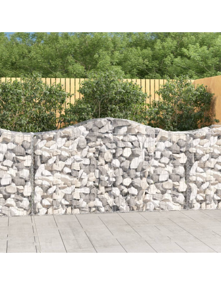 Cesto Gabbione ad Arco 200x50x100/120 cm Ferro Zincato