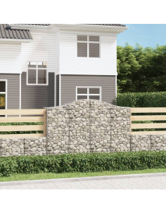 Cesto Gabbione ad Arco 200x50x140/160 cm Ferro Zincato