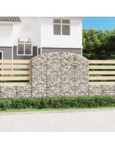 Cesto Gabbione ad Arco 200x50x160/180 cm Ferro Zincato