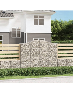 Cesto Gabbione ad Arco 200x50x160/180 cm Ferro Zincato