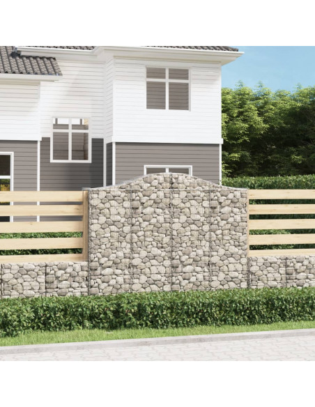 Cesto Gabbione ad Arco 200x50x160/180 cm Ferro Zincato