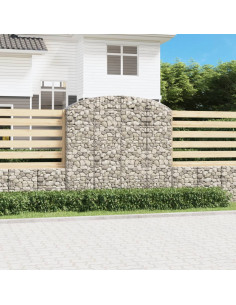 Cesto Gabbione ad Arco 200x50x180/200 cm Ferro Zincato