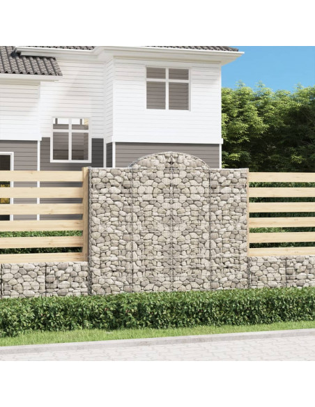 Cesto Gabbione ad Arco 200x50x180/200 cm Ferro Zincato