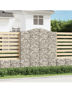 Cesto Gabbione ad Arco 200x50x220/240 cm Ferro Zincato