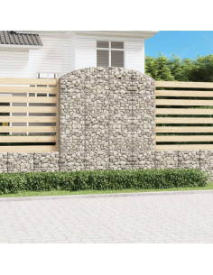 Cesto Gabbione ad Arco 200x50x220/240 cm Ferro Zincato