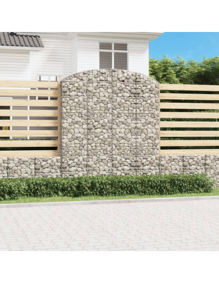 Cesto Gabbione ad Arco 200x50x220/240 cm Ferro Zincato