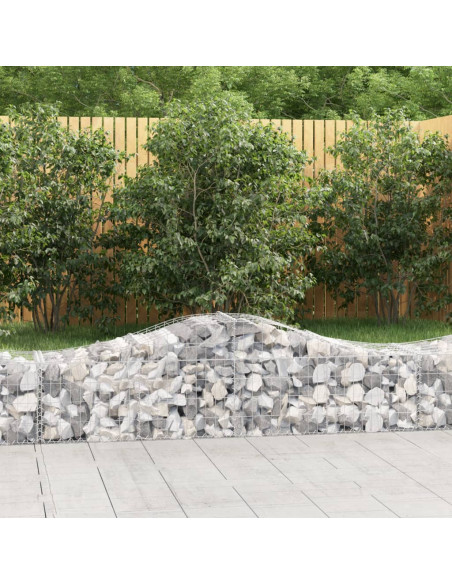 Cesto Gabbione ad Arco 200x50x40/60 cm Ferro Zincato
