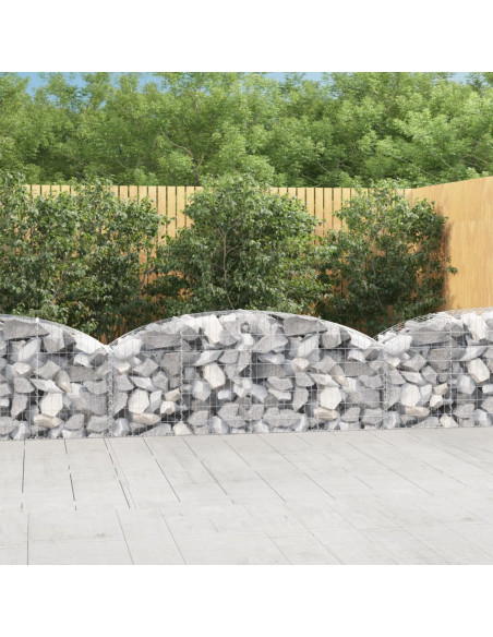 Cesto Gabbione ad Arco 200x50x60/80 cm Ferro Zincato