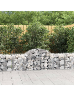 Cesto Gabbione ad Arco 200x50x60/80 cm Ferro Zincato