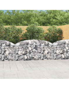 Cesto Gabbione ad Arco 200x50x80/100 cm Ferro Zincato