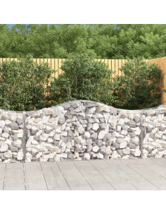 Cesto Gabbione ad Arco 200x50x80/100 cm Ferro Zincato