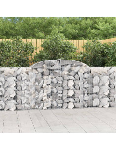 Cesto Gabbione ad Arco 300x30x100/120 cm Ferro Zincato