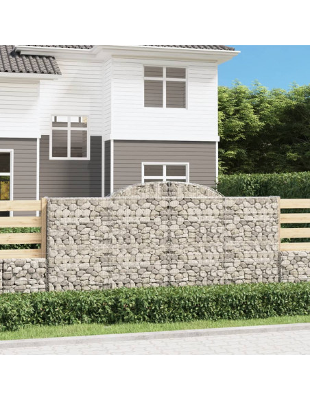 Cesto Gabbione ad Arco 300x30x140/160 cm Ferro Zincato