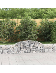 Cesto Gabbione ad Arco 300x30x40/60 cm Ferro Zincato