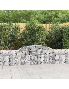 Cesto Gabbione ad Arco 300x30x60/80 cm Ferro Zincato