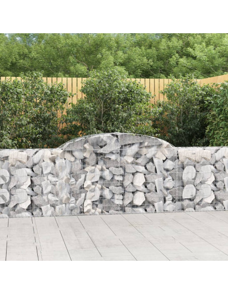 Cesto Gabbione ad Arco 300x30x80/100 cm Ferro Zincato