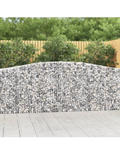 Cesto Gabbione ad Arco 400x30x100/120 cm Ferro Zincato