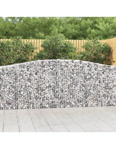 Cesto Gabbione ad Arco 400x30x100/120 cm Ferro Zincato