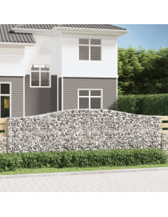 Cesto Gabbione ad Arco 400x30x120/140 cm Ferro Zincato