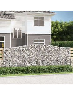 Cesto Gabbione ad Arco 400x30x140/160 cm Ferro Zincato