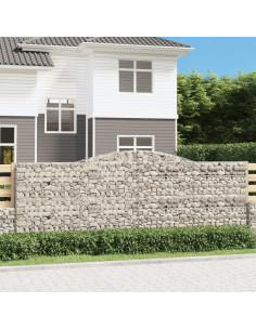 Cesto Gabbione ad Arco 400x30x140/160 cm Ferro Zincato